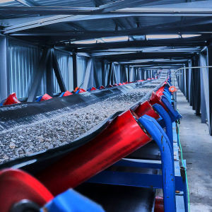 Vaste industriële riemconveyor voor bulkmaterialen